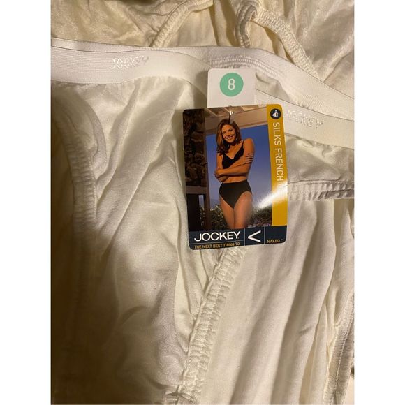 Vintage 4 Jockey Silks French cut bikini panties size 8 new with tags 2 white 2 - Picture 5 of 5